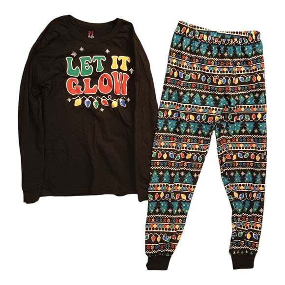 PJ Place Adult Unisex Christmas Let It Glow Pajamas Size XL New No Tags - Picture 1 of 14
